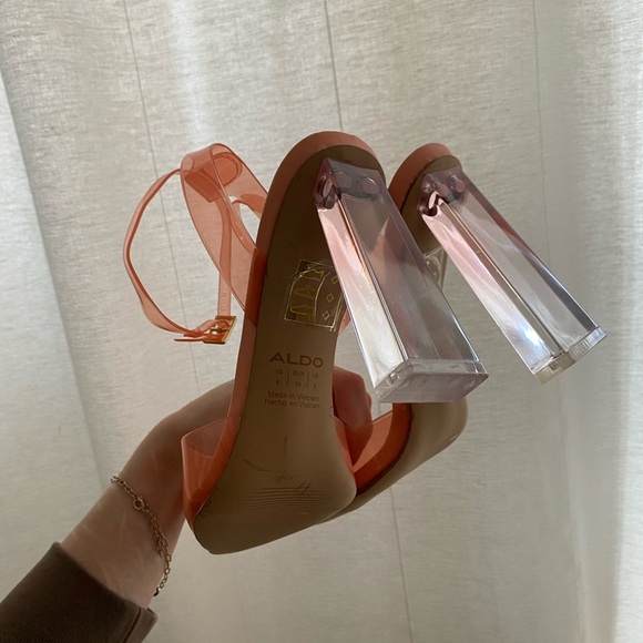 ALDO Orange Strap Heels - Picture 6 of 11